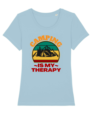 Camping Is My Therapy Sky Blue