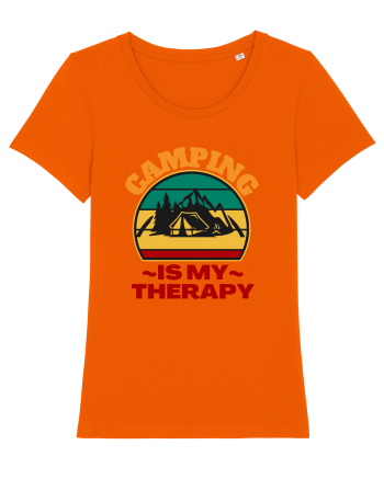 Camping Is My Therapy Bright Orange