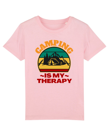 Camping Is My Therapy Cotton Pink