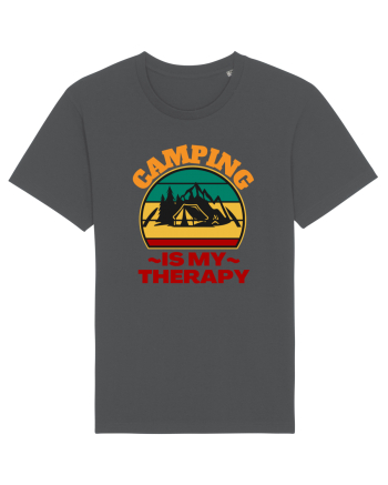 Camping Is My Therapy Anthracite