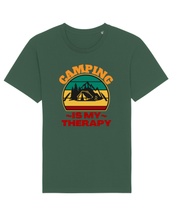 Camping Is My Therapy Bottle Green