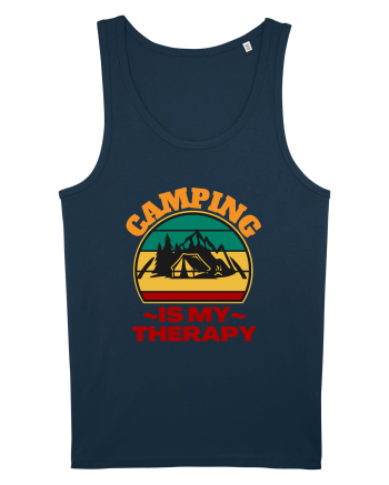 Camping Is My Therapy Navy
