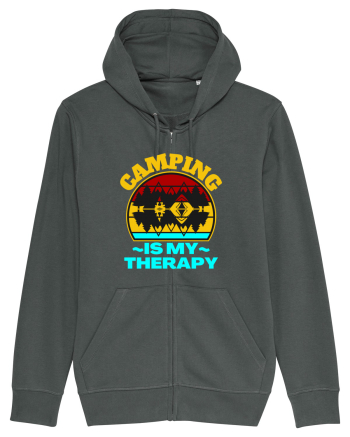 Camping Is My Therapy Anthracite