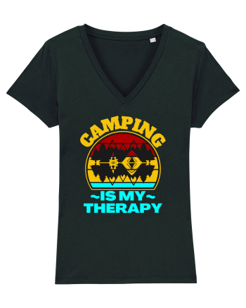 Camping Is My Therapy Black
