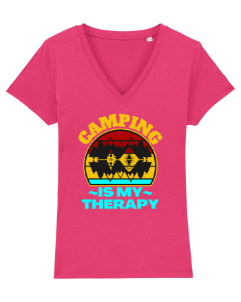 Camping Is My Therapy Raspberry