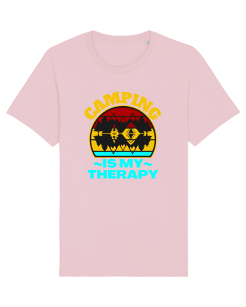Camping Is My Therapy Cotton Pink