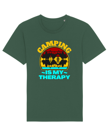 Camping Is My Therapy Bottle Green