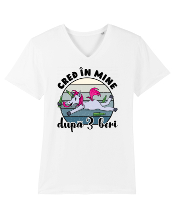 Cred în mine după 3 beri v2 - grunge White