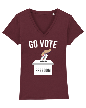 Go Vote Freedom Burgundy