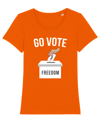 Go Vote Freedom Bright Orange