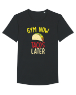 Gym now, Tacos Later Tricou mânecă scurtă guler larg Bărbat Skater
