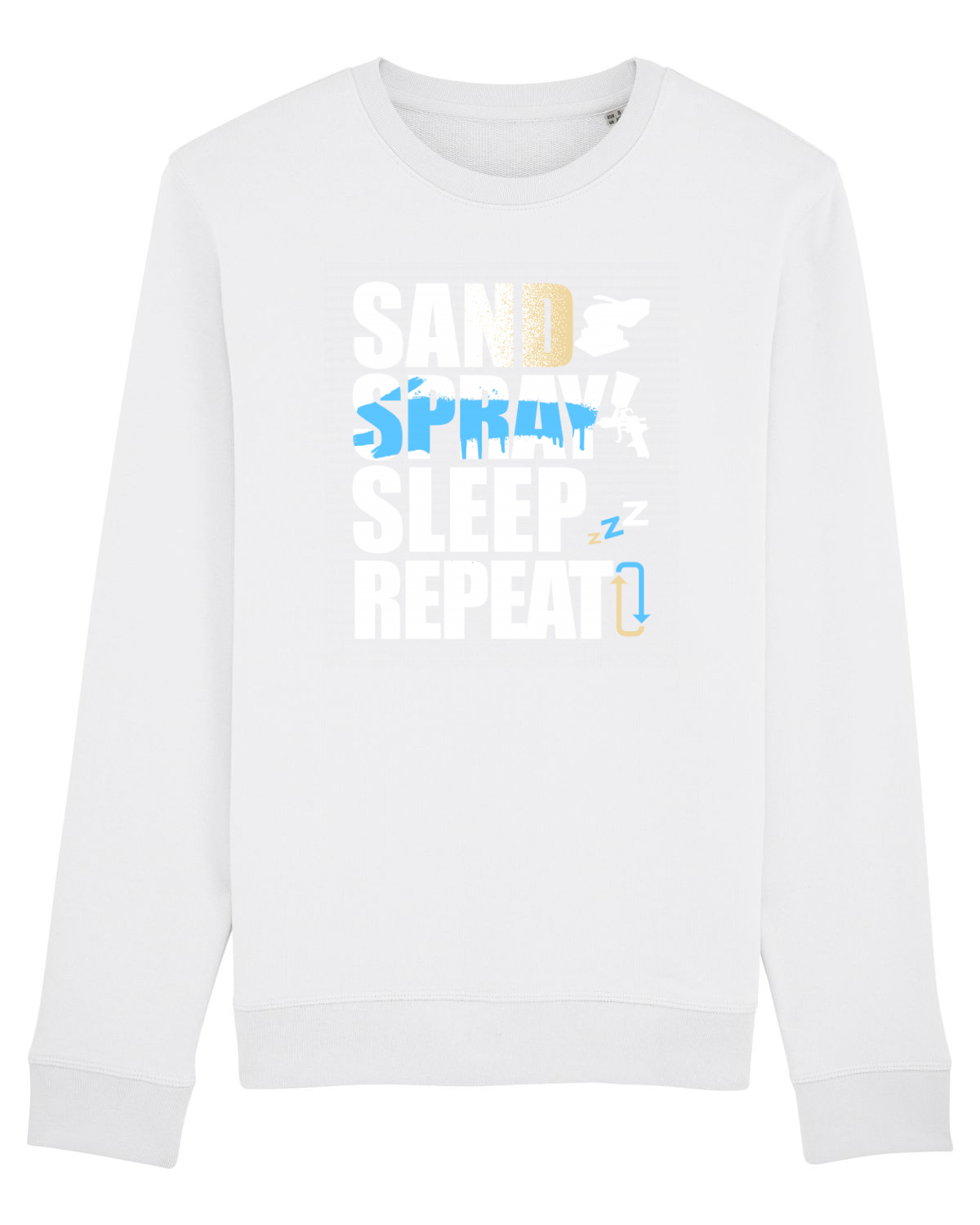 Bluză mânecă lungă Unisex Rise White