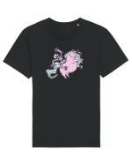 Călărind unicornii Tricou mânecă scurtă Unisex Rocker