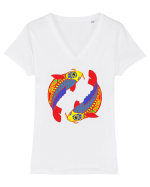 Colecția Zodiac 2 – Pești Tricou mânecă scurtă guler V Damă Evoker