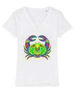 Colecția Zodiac 2 – Rac Tricou mânecă scurtă guler V Damă Evoker