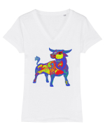 Colecția Zodiac 2 – Taur Tricou mânecă scurtă guler V Damă Evoker
