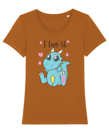 Te iubesc cu dinozaurul albastru Roasted Orange