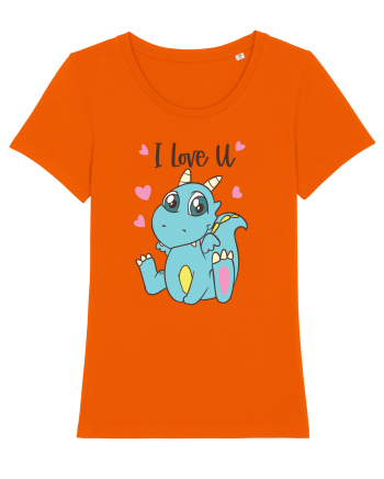 Te iubesc cu dinozaurul albastru Bright Orange