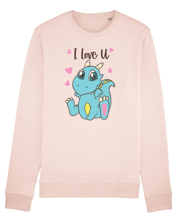Te iubesc cu dinozaurul albastru Candy Pink
