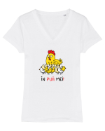În puii mei! Tricou mânecă scurtă guler V Damă Evoker