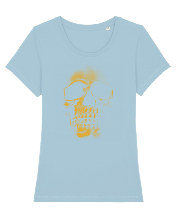 Golden Skull Sky Blue