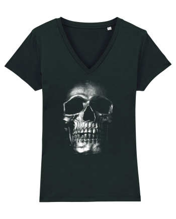 Silver Skull Black