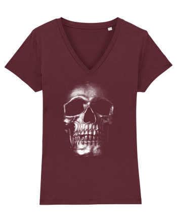 Silver Skull Burgundy