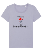 Fragile but powerful Tricou mânecă scurtă guler larg fitted Damă Expresser