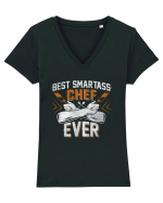 Best Smartass Chef Ever Tricou mânecă scurtă guler V Damă Evoker
