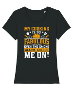 My cooking is so fabulous even the smoke alarm, cheers me on Tricou mânecă scurtă guler larg fitted Damă Expresser