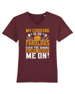 My cooking is so fabulous even the smoke alarm, cheers me on Tricou mânecă scurtă guler V Bărbat Presenter