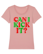 Can I Kick it? Tricou mânecă scurtă guler larg fitted Damă Expresser