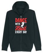 Dance with heart every day Hanorac cu fermoar Unisex Connector