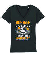 Hiphop is bigger than the government Tricou mânecă scurtă guler V Damă Evoker