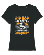 Hiphop is bigger than the government Tricou mânecă scurtă guler larg fitted Damă Expresser