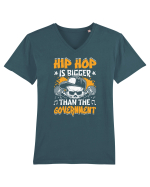 Hiphop is bigger than the government Tricou mânecă scurtă guler V Bărbat Presenter