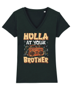 Holla at your brother Tricou mânecă scurtă guler V Damă Evoker