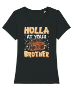 Holla at your brother Tricou mânecă scurtă guler larg fitted Damă Expresser