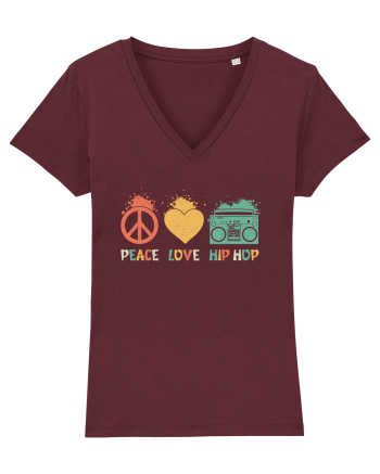 Peace Love Hip Hop Burgundy