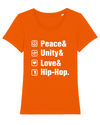 Peace Unity Love Hip Hop Bright Orange
