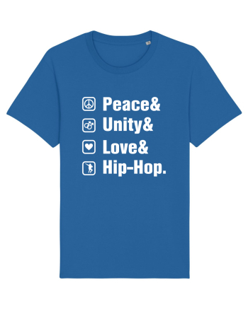 Peace Unity Love Hip Hop Royal Blue