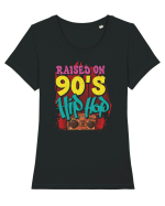 Raised On 90's Hip Hop Tricou mânecă scurtă guler larg fitted Damă Expresser