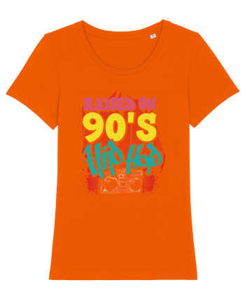 Raised On 90's Hip Hop Bright Orange