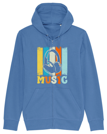 Vintage Headphones Hip Hop Music Bright Blue