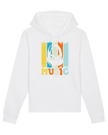 Vintage Headphones Hip Hop Music White