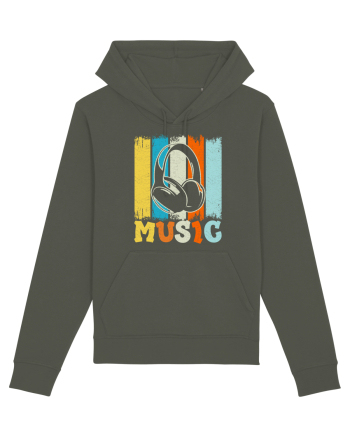 Vintage Headphones Hip Hop Music Khaki