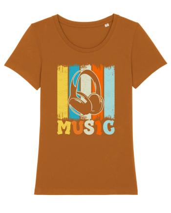 Vintage Headphones Hip Hop Music Roasted Orange