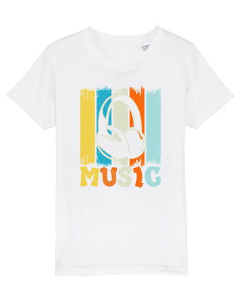 Vintage Headphones Hip Hop Music White