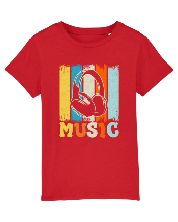 Vintage Headphones Hip Hop Music Red