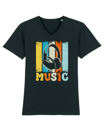 Vintage Headphones Hip Hop Music Black